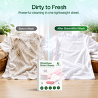 GreenWhirl UltraClean Laundry Detergent Smart Sheets – Berry Fresh Scent | 50 Loads, Plant-Based & Zero Waste
