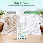 GreenWhirl UltraClean Laundry Detergent Smart Sheets – Pure Linen Scent | 50 Loads, Plant-Based & Zero Waste